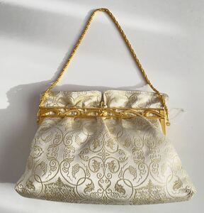  dragon . fine art woven thing party bag MF2548.. Tang . writing . white middle gold general price ¥88,000