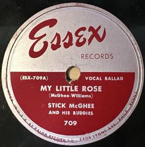 STICK McGHEE AND HIS BUDDIES ESSEX No More Revielle/ My Little Rose