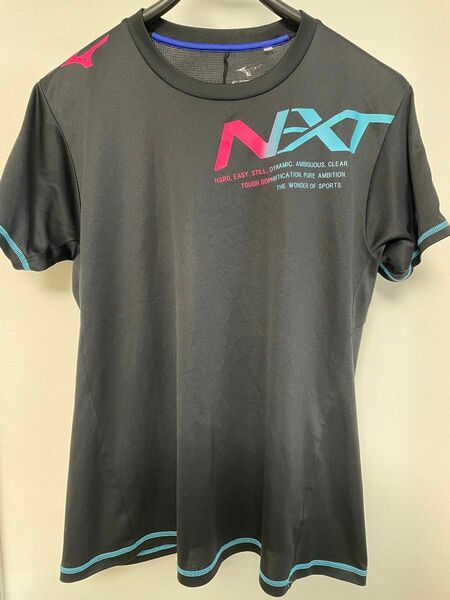 ミズノN-XT Tシャツ メンズXLサイズ M・Lサイズの方でも！ブラック 陸上競技 ランニング