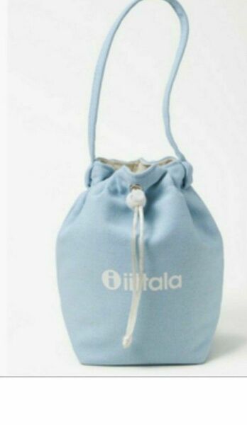 新品 未開封　iittala イッタラ ノベルティ　オリジナル ホリデーポーチ　巾着　バッグ　水色