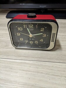 セイコー SEIKO 目覚まし時計 昭和レトロ 赤 コレクション インテリア小物 置時計 アナログ 時計 