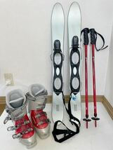 （中古品）NORDICA ショートスキー　長さ約88cm /ブーツ24cm セット_画像1