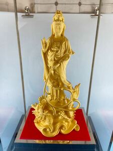  буддизм изобразительное искусство изображение Будды дракон голова . звук бодисатва ..... человек один сырой flat дешево с футляром примерно 37.5cm( кейс включая )