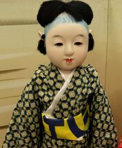 ■W-3701■市松人形　2体　大柄　支え棒付き　高さ約77㎝　伝統工芸品　綺麗■_画像4