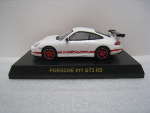 京商　サークルK　第13弾　ポルシェ　コレクション2「 ９１１　ＧＴ３　ＲＳ　ホワイト/レッド色 」1/64　ケース箱、カード、外箱有り