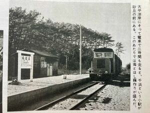 昭和鉄道写真入：「旅」昭和31年5月号日本交通公社刊128頁。静岡鉄道大井川鉄橋.千浜駅DL牽引列車/国鉄新三等寝台車/中央線田立駅/私鉄広告