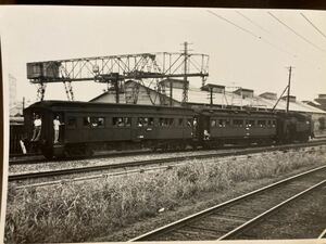 昭和鉄道写真：国鉄名古屋工事通勤車(C11+ナヤ16842+ナヤ16841)。1962年7月31日撮影。キャビネ(2L)判。