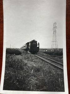 昭和鉄道写真：八高線の鉄道100年記念列車牽引D51 1002[八王子借入]。1972年11月8日/八王子〜高崎間運行。7.7×11.2㎝。