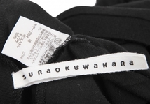 スナオクワハラsunao kuwahara コットンアニマルパッチビジュー装飾Vネックカットソー 黒M_画像10