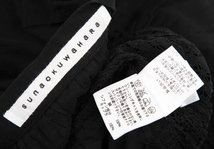スナオクワハラsunao kuwahara コットンレーススパンコール装飾シフォンスカート 黒M_画像10
