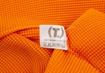 イッセイミヤケISSEY MIYAKE PLEATS (T.) ストレッチプリーツハイネックTシャツ オレンジ3_画像10