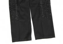 イッセイミヤケ ハートISSEY MIYAKE HaaT サイド刺繍デザインストレッチスラックスパンツ 黒2_画像6