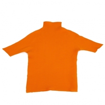 イッセイミヤケISSEY MIYAKE PLEATS (T.) ストレッチプリーツハイネックTシャツ オレンジ3_画像2