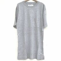 GDC ジーディーシー MITSUKE KNIT 見附ニット 半袖ロングTシャツ 薄手 胸ポケット テンセル100% 男女兼用 メンズSサイズ 灰 送料無料 A301_画像2