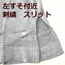 GDC ジーディーシー MITSUKE KNIT 見附ニット 半袖ロングTシャツ 薄手 胸ポケット テンセル100% 男女兼用 メンズSサイズ 灰 送料無料 A301_画像5