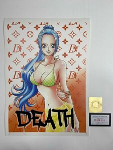 DEATH NYC 世界限定100枚 アートポスタ ONE PIECE ネフェルタリ・ビビ Nefeltari・D・Vivi 現代アート