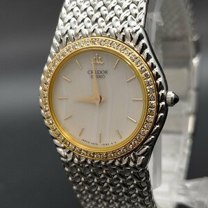 セイコー Seiko 腕時計 不動品 4N70-0171（クレドール　18KT ダイヤベゼル） レディース 3235173