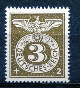 BX-4◇ドイツ・ナチス　1943年　ナチス章／記念スタンプ用切手　1種完　NH　
