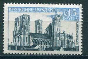 646◇フランス　1960年　ラン大聖堂　1種　MH