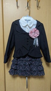 mezzo piano* Mezzo Piano back ribbon suit 120 beautiful goods with corsage .