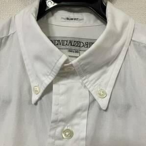 INDIVIDUALIZED SHIRTS USA製  白 ボタンダウンシャツ 141/2 コットンブロード ポプリン インディビデュアライズドの画像1
