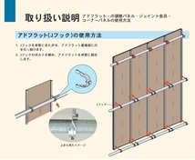 ［税込］アドフラット フラットパネル用取付金具 J型金具 単管パイプと固定 安全鋼板仮囲い鋼板 仮設材 足場 春日部 横浜発★全国配送可能 _画像6