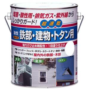 ニッペホームプロダクツ　油性　鉄部・建物・トタン用　1.6L　カントリーグリーン　アウトレット品