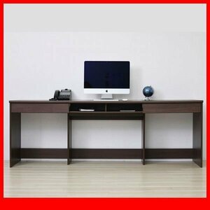 Стол ★ Широкий стол w210/рабочая стола Office Desk Desk Desk PC Desk System Desk/Grain Douper Douper Horese Back Make/Brown/A4