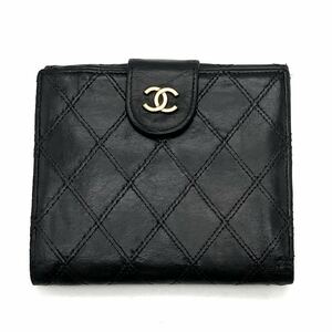 1円 CHANEL シャネル ビコローレ ココマーク レザー コンパクト ウォレット dD0270H