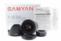 【元箱付き美品】SAMYANG 単焦点広角レンズ 24mm F1.4 オリンパス フォーサーズ用（SONY Eマウント用アダプター付き）＃D0112401016A_画像1