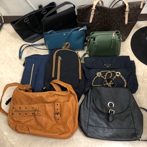 【BG-01】【大量・中古】ショルダーバッグ ハンドバッグ トートバッグ 10点まとめ / PRADA MICHAEL KORS HAMANO 他