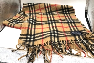 【美品】BURBERRY バーバリー LONDON カシミヤ100％ マフラー 