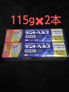 ライオン デントヘルスDX 115g 歯槽膿漏トータルケア 歯磨き粉 2本セット