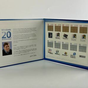 超レア ウィンドウズ 20周年 記念 切手 Windows 20th Anniversary フレーム マイクロソフト Microsoft 80円切手×10枚 ビルゲイツの画像3