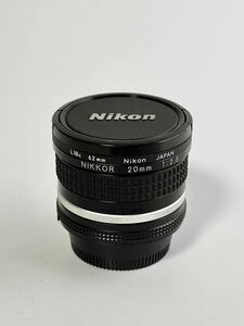 一眼レフ カメラ レンズ ニコン NIKKOR 20mm 1:2.8 D L1Bc 62mm ニッコール 動作未確認