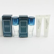 ブルガリ アクア プールオム オードトワレ 5ml EDT ボディエマルジョン アフターシェーブバーム リップバーム 8点セット G675_画像3