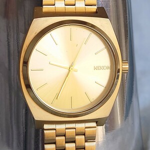 1111円～ 美品 NIXON ニクソン MINIMAL クォーツ腕時計 アナログ ステンレス ゴ-ルド タイムテラー