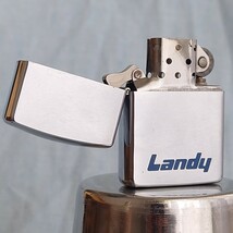 1111円～ ZIPPO 美品 イタリック Landy 1991年製 SILVER Color ビンテージ ジッポー オイルライター USA_画像4