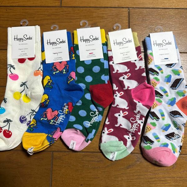 靴下　Happy Socks 新品 19.5cm～21.5cm 5足セット