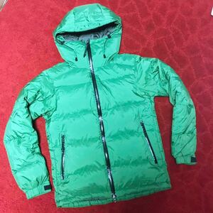 M size naan gaURBAN RESEARCH DOORS NANGA long sleeve nylon Zip up down jacket Aurora AURORA green green with defect diablos