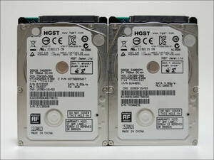 HITACHI 2.5インチHDD HTS545050A7E380 500GB SATA 2個セット #12101