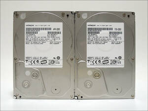 HITACHI 3.5インチHDD HDT721010SLA360 1TB SATA 2台セット #12074