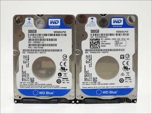 WD 2.5インチHDD WD5000LPVX 500GB SATA 2個セット #12102