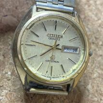 ●可動ジャンク● ２本まとめ売り　SEIKO ELNIX 0703-8040. CITIZEN CRYSTRON クオーツ 必ず説明文お読み下さい　580_画像6