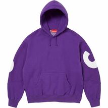 Lサイズ 新品未使用 Supreme Big Logo Jacquard Hooded Sweatshirt Purple シュプリーム パーカー　パープル　紫　23aw 23fw_画像2