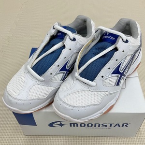 ( new goods ) * moon Star *moonSTAR*23.0cm* Jim Star 18* white / navy * physical training pavilion shoes * sport shoes * indoor shoes * interior put on footwear *