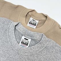 2色セット PRO CLUB サーマル 長袖 Tシャツ L グレー ベージュ プロクラブ HEAVY WEIGHT 無地 ロンT まとめ売り US輸入 未使用 noca0327-FS_画像1