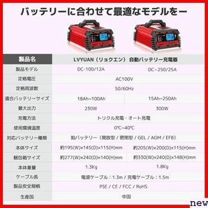 新品★ LVYUAN PSE取得済み DC-100 日本語説明書 型船舶など 定 バッテリー充電器 全自動 リョクエン 81の画像6