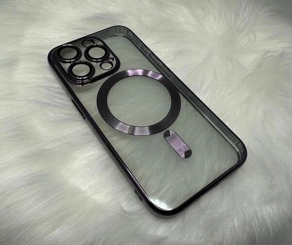 【新品】 iPhone 15 Pro パープル ケース カバー 紫 MagSafe 耐衝撃 MIL規格