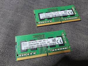 2枚セット SK hynix 4GB 1Rx16 PC4-2400T-SO-11 HMA851S6AFR6N-UH NO AC 1640 & AC 1711 